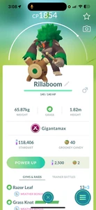 ✨Pokèmon Go - Rillaboom | Gigantamax | Registered or 30 Days Friendship Bonus!!✨ - Picture 1 of 1