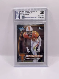 2024 Bowman Chrome U James Pearce Jr. 1st Bowman Rookie Graded MGCo. Gem Mint 10 - Picture 1 of 1