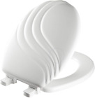 27ECA 000 Sculptured Swirl Toilet Seat Will Never Loosen and Easily Rem