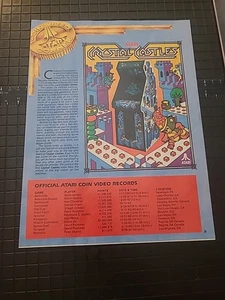 Crystal Castles Atari Vintage Video Game 8x11 Print Ad 1980s - Picture 1 of 1