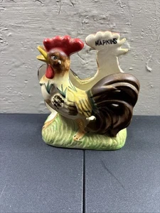 Servilletero de gallo de cerámica Lipper & Mann Creations 1955 de colección Japón - Imagen 1 de 5