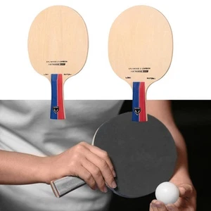 Carbon Table Tennis Racket Bottom Plate Blade Paddle 2 Carbon Layers Long FL - Picture 1 of 15