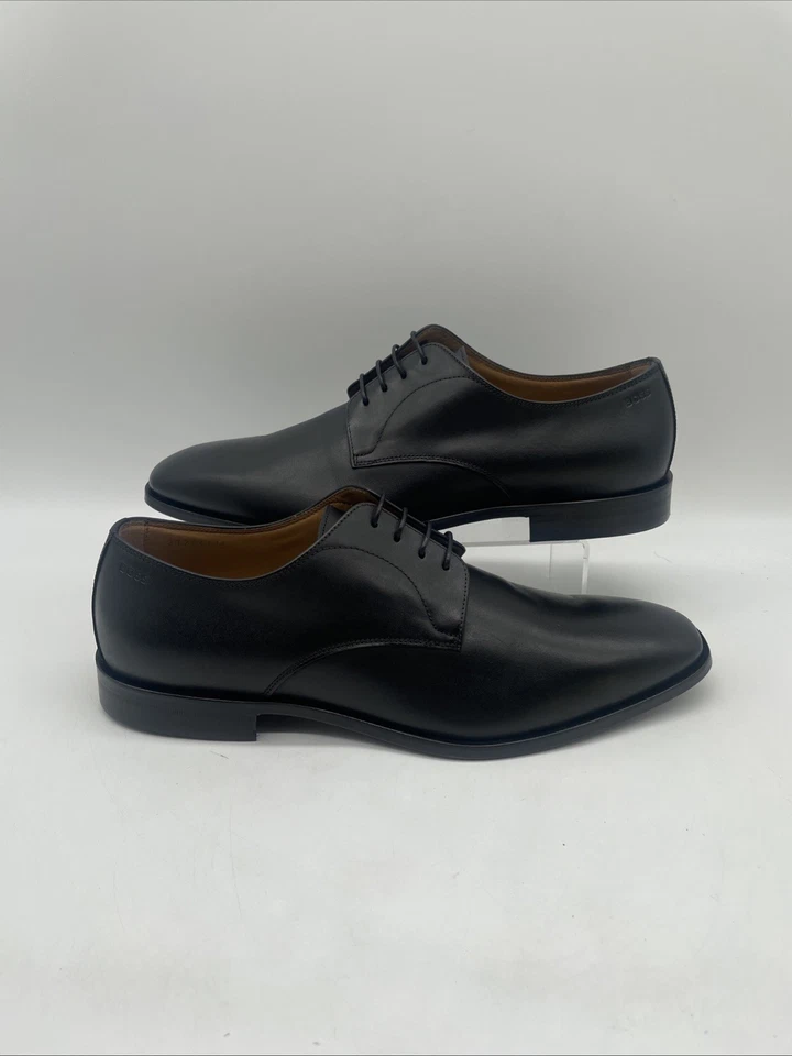 Hugo Boss Mens Black Leather Formal Shoes Lisbon Derby UK 9.5 EU 43.5 BNWOB - Image 1 of 4