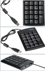 TARGUS NUMERIC KEYPAD WITH 2 PORT USB HUB  (PAUK10U)  - Picture 1 of 6