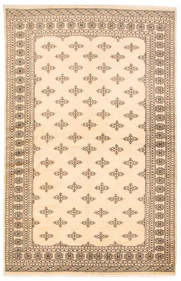 Alfombra tradicional anudada a mano con bordes alfombra de lana de 6'5" x 10'0" Foto 1 de 4