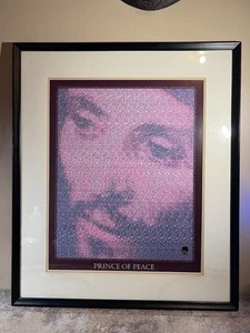 NVision Grafix Prince of Peace Lenticular 3D Jesus Poster M Bielinski Framed 90s - Picture 1 of 16