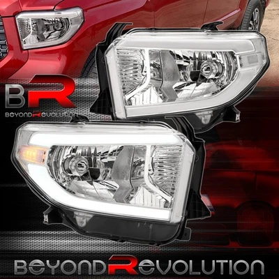 For 2014-2021 Tundra LED DRL Strip Head Lights Driving Signal Lamp Pair Chrome Foto 1 de 4