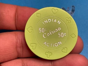 $.50———-COLUSA--————-COLUSA CALIFORNIA INDIAN CASINO CHIP————Z-3552 - Bild 1 von 3