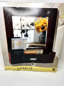 New In Box! Beveled Mirror with Mail Box and Key Hook - Picture 1 of 5