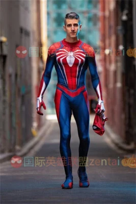 PS4 Spiderman Mono Spider-man Body Zentai Apretado Halloween Cos Disfraz Foto 1 de 4