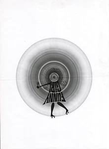 2 affichettes originales/photo glacée N&B-LOGO "spirographque" pour FUNY GIRL - Imagen 1 de 4