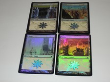 MTG - Set of 4 different FOIL Plains (287-290) - Ravnica: City of Guilds - NM