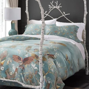 Cuddledown Vollard Queen Duvet Cover BLUE AURELIA PWL FEATHERS Cotton Duvet - Picture 1 of 10
