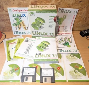 Boxed Suse Linux 7.1 Professional Complete Package Operating System Vintage - Afbeelding 1 van 8