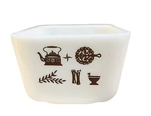 PYREX 0502 EARLY AMERICANA 1 1/2 Pint Refrigerator Dish Mini Loaf Pan Vintage - Picture 1 of 15