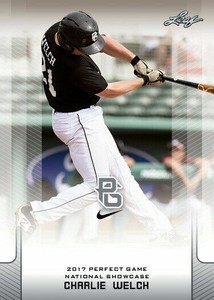 CHARLIE WELCH 2017 LEAF PERFECT GAME "Blue" PARALLEL ROOKIE CARD! LTD 25!