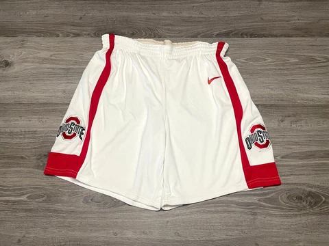 Vintage 90s Nike Ohio State Buckeyes Authentic Basketball Gamer Shorts Size 38 Cover