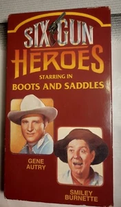 VHS - Six Gun Heroes: Boots And Saddles - Gene Autry Weatern B&W Parade . - Picture 1 of 8