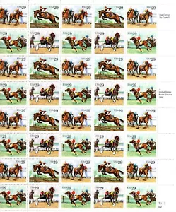 1993 29 cent Sporting Horses full Sheet of 40, Scott #2756-2759, Mint NH - Picture 1 of 1