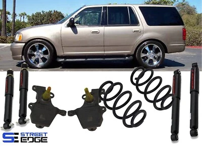 Kit de caída de husillos bobinas y amortiguadores Ford Expedition 1997-2002 2x2 2" delanteros 3" traseros Foto 1 de 4