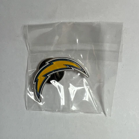 LOS ANGELES CHARGERS LOGO LAPEL COLLECTOR PIN NEW MAGNETIC BACKING CHARGER BOLT Cover