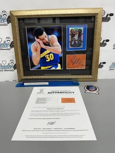 STEPHEN CURRY SIGNED FRAMED 3x5 BASKETBALL CARD PRIZM 11x14 8x10-BECKETT LOA BAS - Picture 1 of 11
