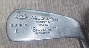 Antique Vintage Charles Bradbeer Hendon Staynorus Hickory Wood Shaft Golf Club - Picture 1 of 10