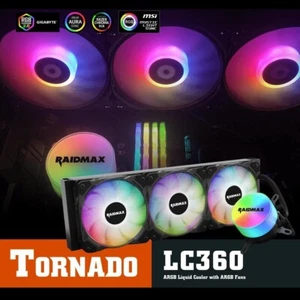 Raidmax Tornado LC360 All-in-1 ARGB LED CPU Chłodnica cieczy z wentylatorami ARGB - Zdjęcie 1 z 18