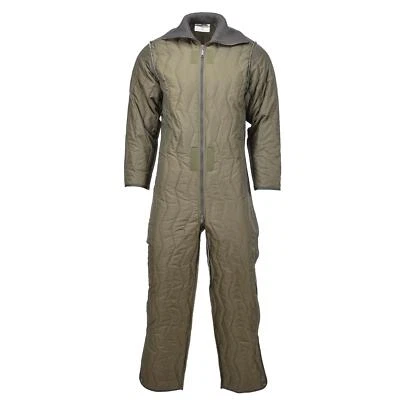 Original German Military coverall quilted liner winter jumpsuit lining olive NEW - Image 1 of 4