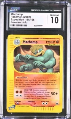Machamp 051/165 Expedition Base Set Reverse Holo CGC 10 Gem Mint PSA BGS - Image 1 of 2