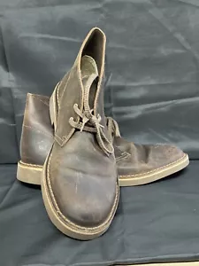 Clarks Originals Bushacre 15522 Desert Chukka Leather Ankle Boots Size 11 M EUC - Picture 1 of 6
