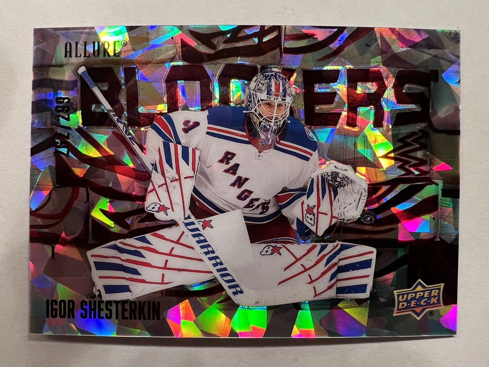 2022-23 Upper Deck Allure Blockers Red 262/299 IGOR SHESTERKIN New York Rangers