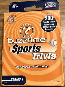 Buzztime 20 Sports Trivia Cards Series 1 200+ Questions Cadeco Used Very Good - Picture 1 of 11