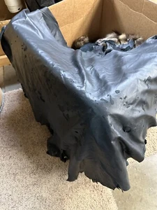 SPECIAL Top Grain Deer Leather Dark Black  2 oz. & Extra Thin REDUCED #0006659 - Picture 1 of 5