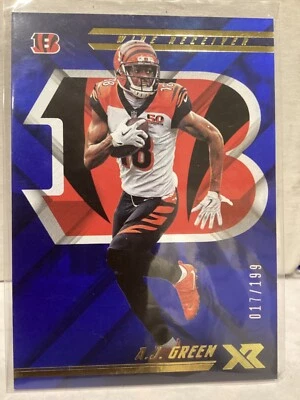 2018 Panini XR Blue #17 A.J. Green #17 /199 - Image 1 of 3