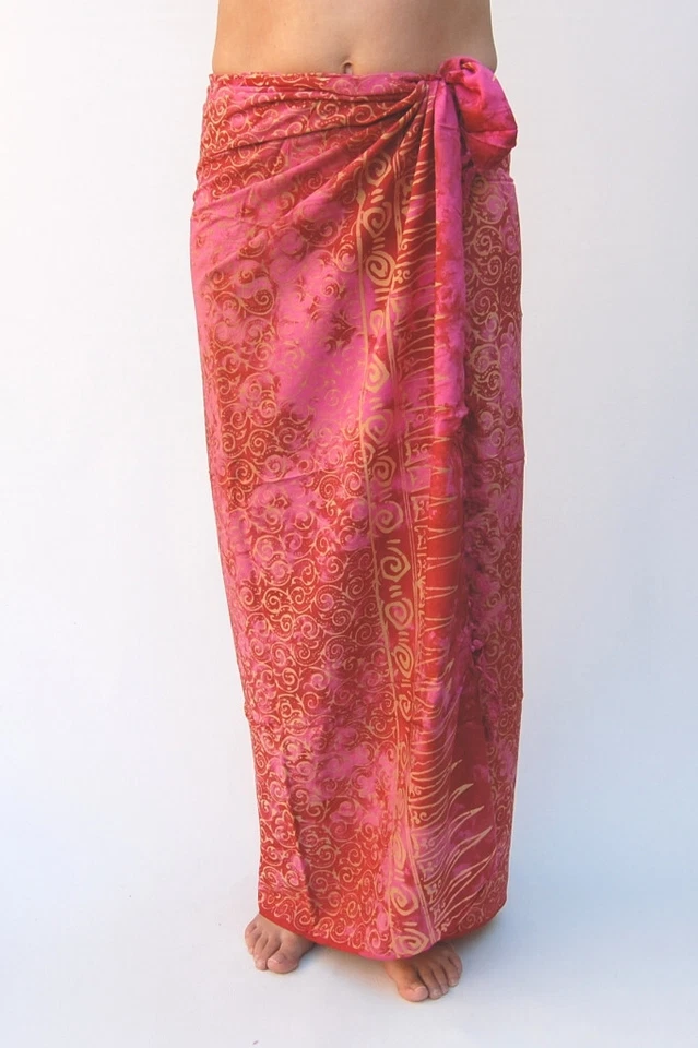 SA-381-re-P / Sarong in PREMIUM QUALITÄT Pareo  Wickelrock Wandbehang Strandtuch - Bild 1 von 1