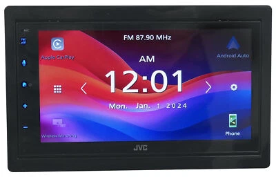 JVC KW-M690BW 6.8” Car Monitor Wired/Wireless Android/Carplay Bluetooth Receiver - Image 1 of 4