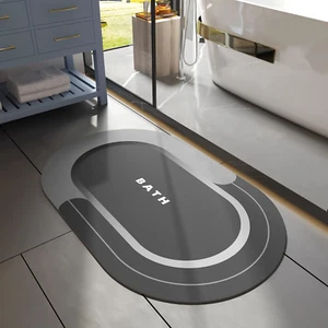 Bath Mat-Bathroom Mat Bathroom Rug Absorbent Non Slip Quick Dry Stain Resistant - Picture 1 of 6