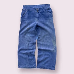Vintage Men’s Sun Faded Plush Buttom Flare Disco Pants 60s 70s Size 30x27 - Picture 1 of 12