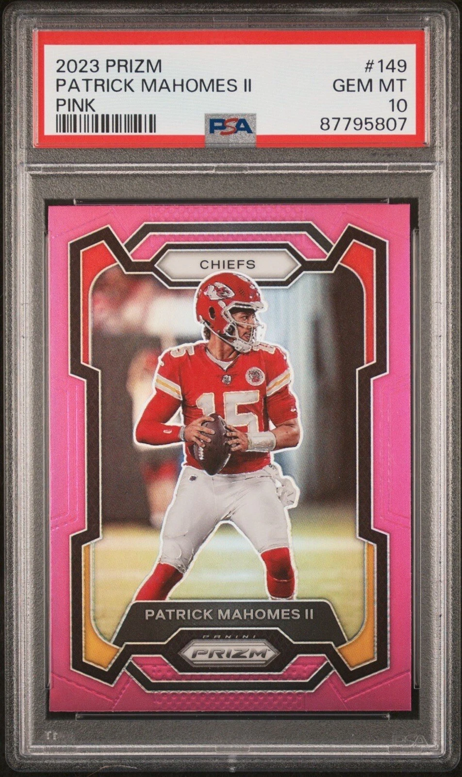 Patrick Mahomes II 2023 Prizm #149 Pink Price Guide - Sports Card Investor