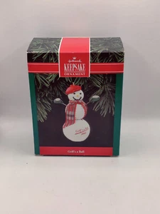 Hallmark Snowman Golf's a ball Christmas ornament 1992 - Picture 1 of 4