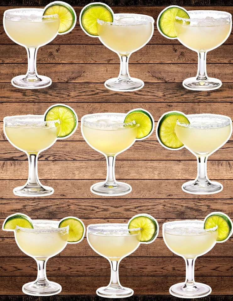 Margarita Die Cut Vinyl Stickers Set Scrapbooking Laptop Waterbottle