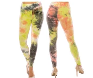 Tie-Dye High-Waisted Stretch Leggings - Colorful & Comfy Size S - Picture 1 of 9