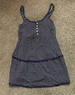 NWT! Seraphine Maternity Sleeveless Vera Navy White Babydoll Top - Size 4 - Image 1 of 4