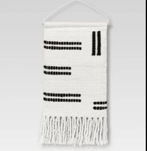 Black and White Woven Wall Hanging Tapestry - Picture 1 of 1