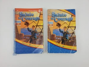 ABeka  4th Grade Reader Salute To Courage 2nd Edition - Teacher & Student Lot - Bild 1 von 7