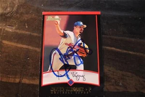 TARJETA AUTOGRAFIADA JAVIER VÁZQUEZ MONTREAL EXPOS - Imagen 1 de 1