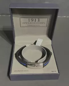 Herren Armband Edelstahl 1913 Herren Accessoires Easy Close Neu in Box - Bild 1 von 6