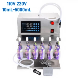 Riempitrice automatica per liquidi 10 ml ~ 5000 ml 6 teste riempitrice per bottiglie borsa stand up - Foto 1 di 12