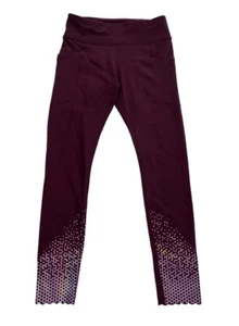 LULULEMON Tight Stuff Tight II 24" Taglia 4 Marrone Casual Comfort Allenamento Atletico - Foto 1 di 11